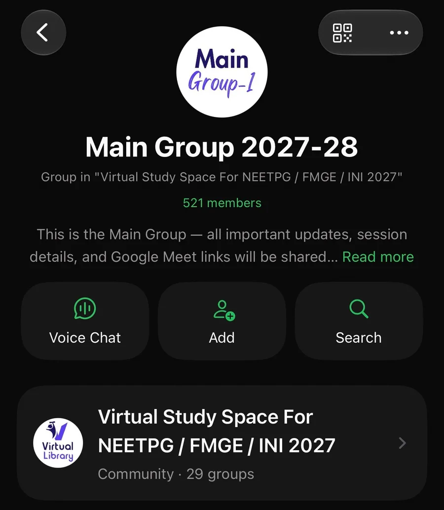 Virtual Library Main Group 2027-28 on WhatsApp with 521 members