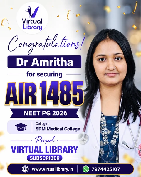 Dr. Amritha, All India Rank 1485, NEET PG 2026