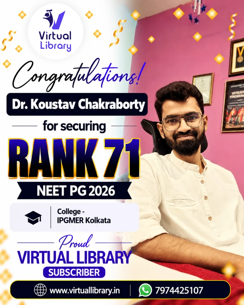 Dr. Koustav Chakraborty, All India Rank 71, NEET PG 2026