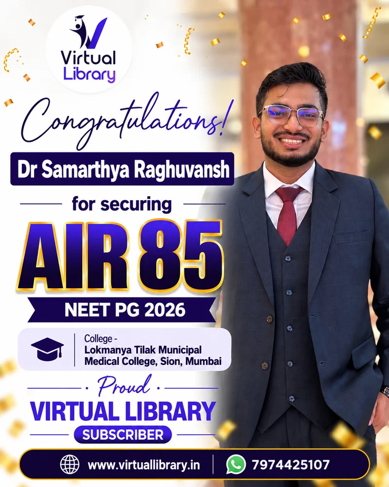 Dr. Samarthya Raghuvansh, All India Rank 85, NEET PG 2026