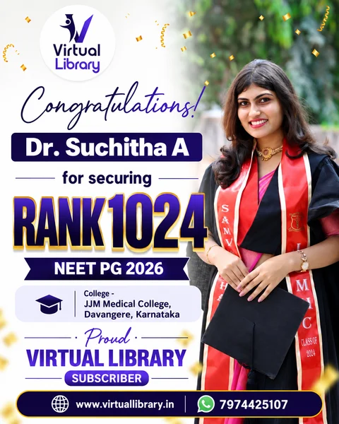 Dr. Suchitha A, All India Rank 1024, NEET PG 2026